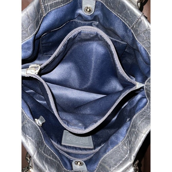 Coach Ashley F17661 Camel Bluish Gray Color Alligator Leather Carry all Tote Bag - Picture 9 of 13